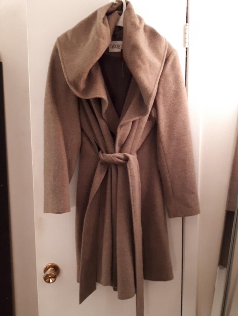Barrington's Vintage Baby Alpaca Shawl Wrap Coat Tie Belt Made In Canada NWT